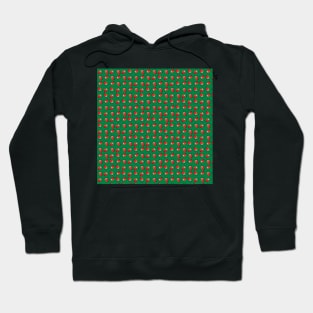 Christmas robins on green Hoodie